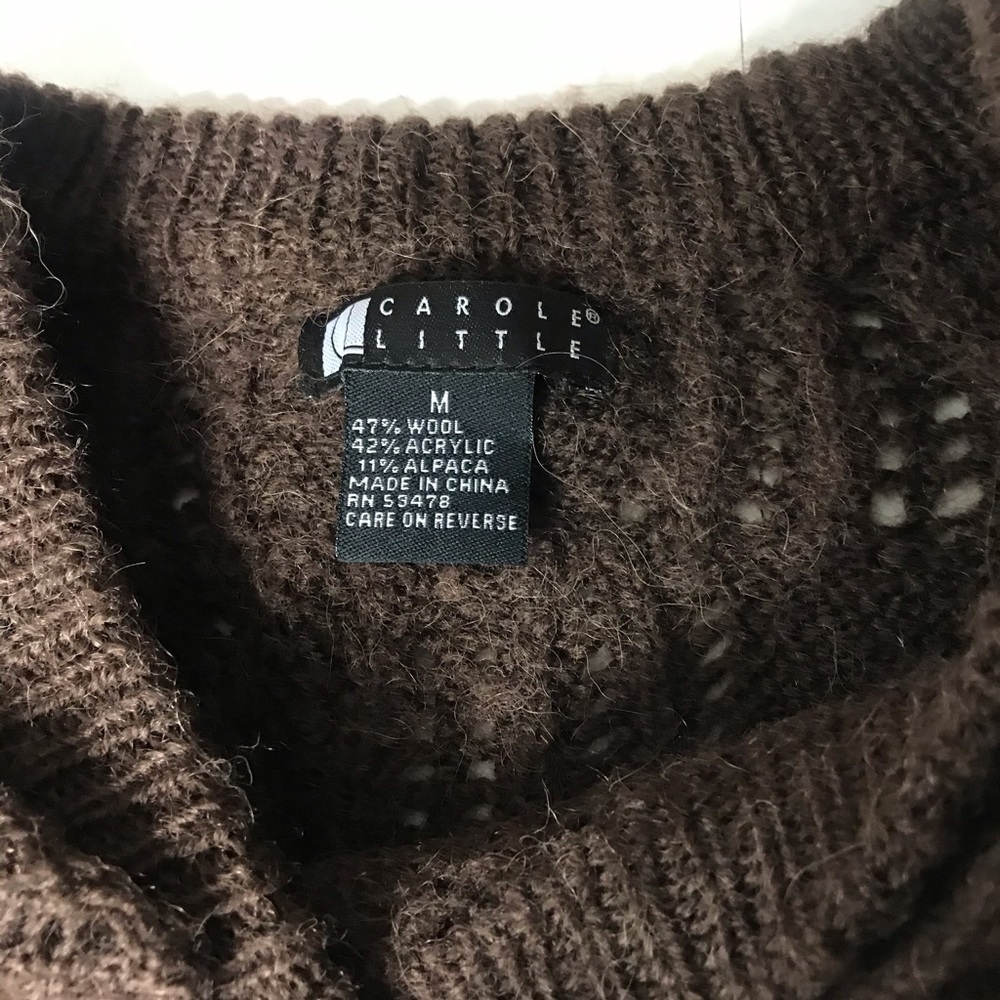 Vintage Wool Alpaca Acrylic Blend Sweater Medium - Picture 5 of 7